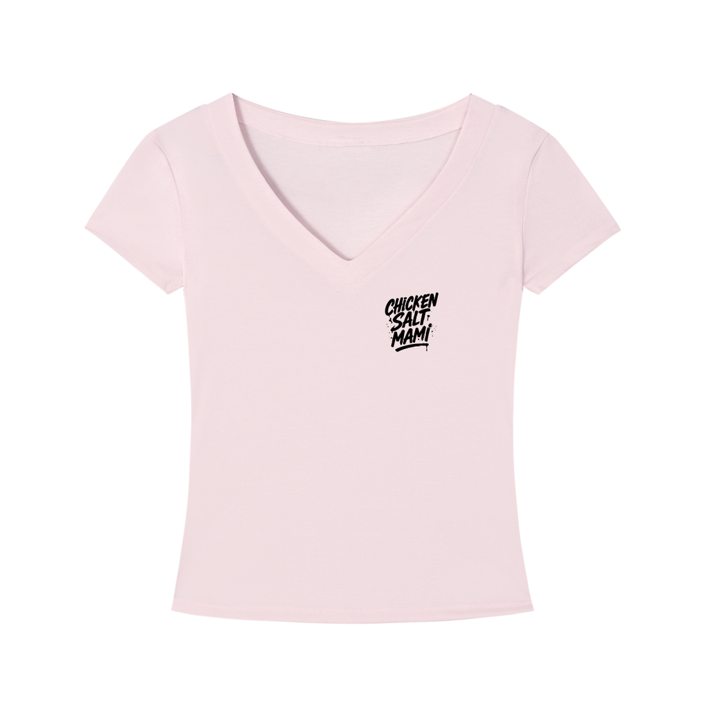 Chicken Salt Mami - Women's V-Neck Tee